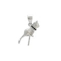 Sterling silver cat pendant necklace with adjustable chain, showing delicate feline silhouette charm