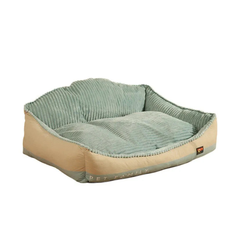 Morandi colour lazy sofa dog bed with removable washable cover for large dogs.