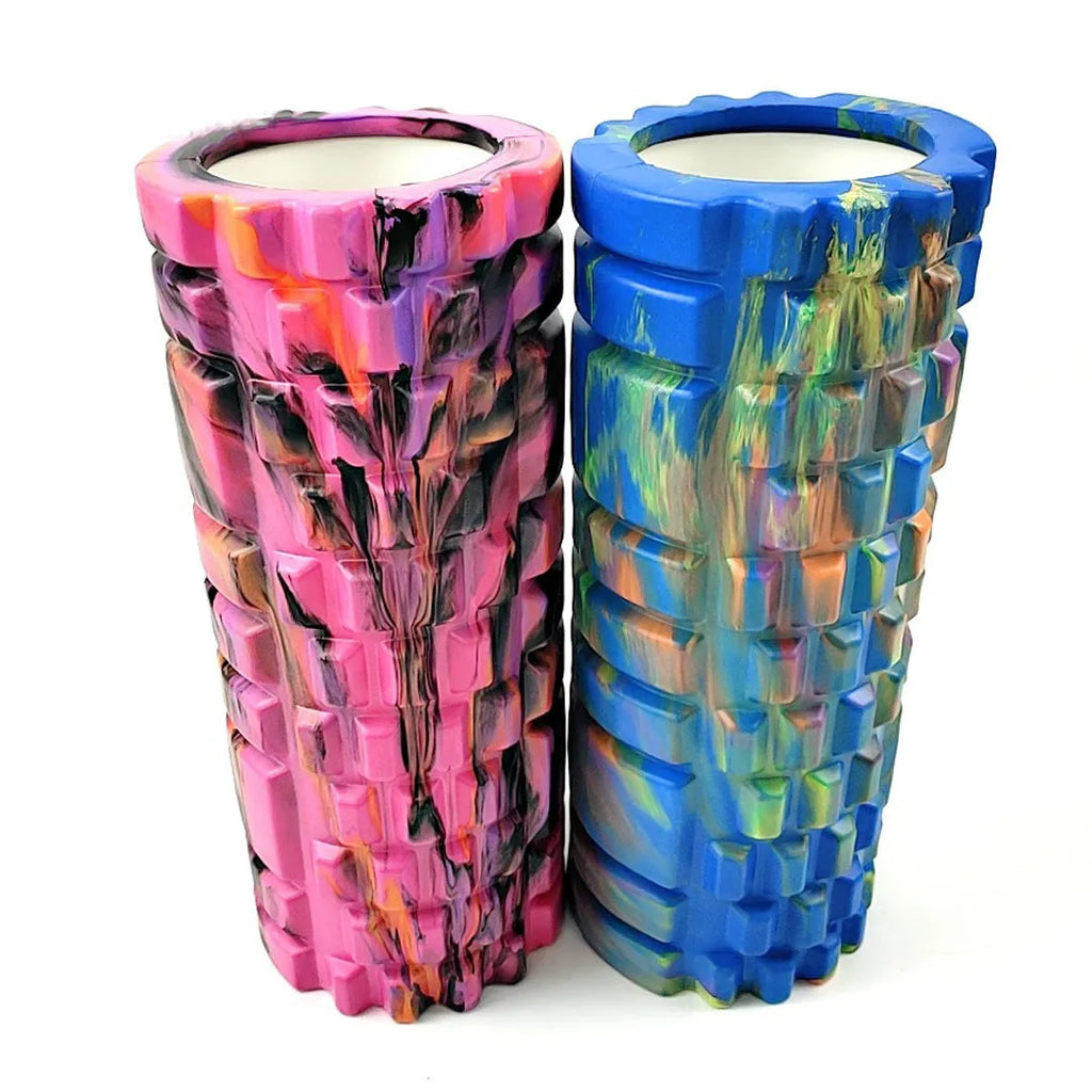 33cm camouflage pattern EVA foam roller for fitness and massage.