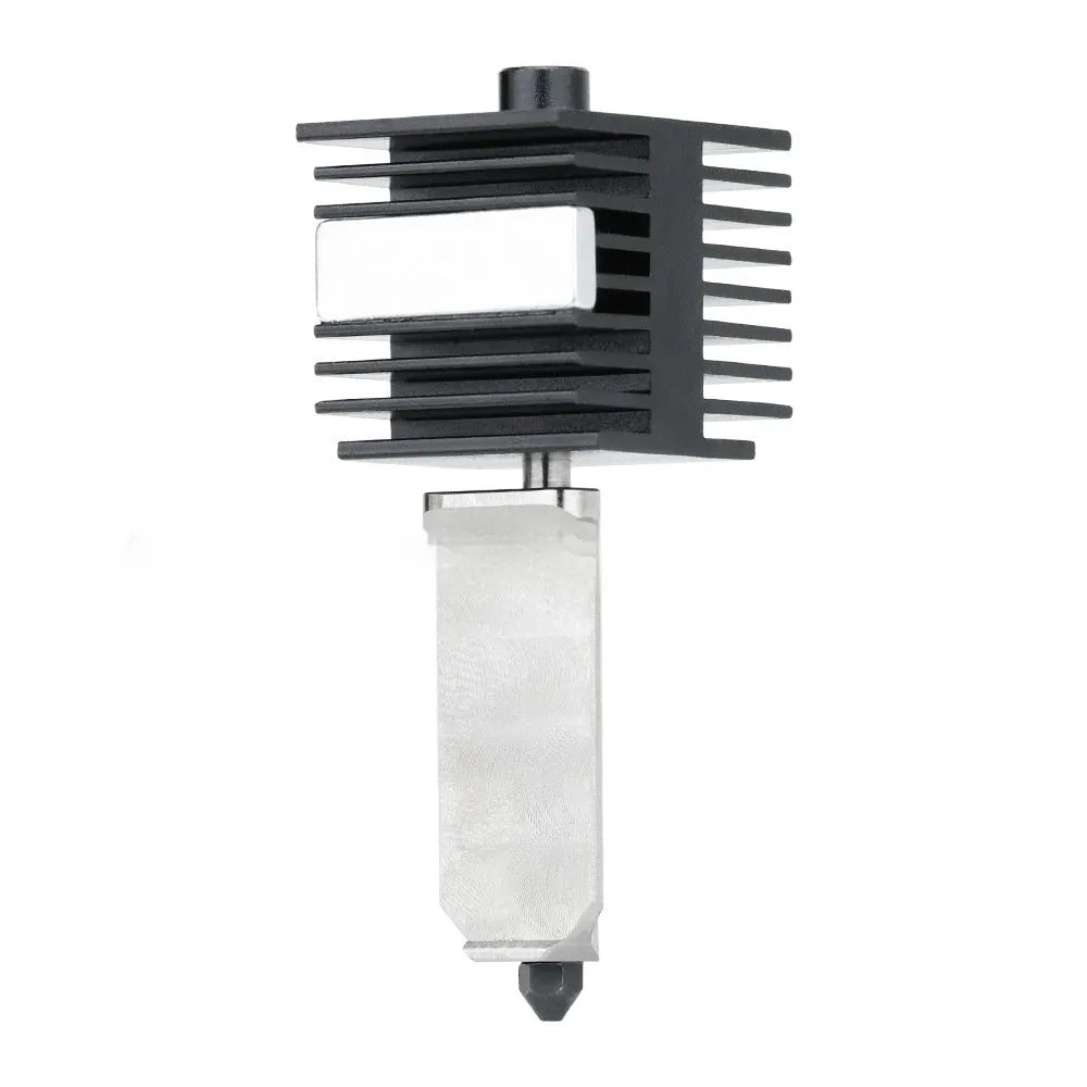 Bambu Lab A1 Mini 3D printer hot end replacement kit with four hardened steel nozzles and a black silicone sleeve.