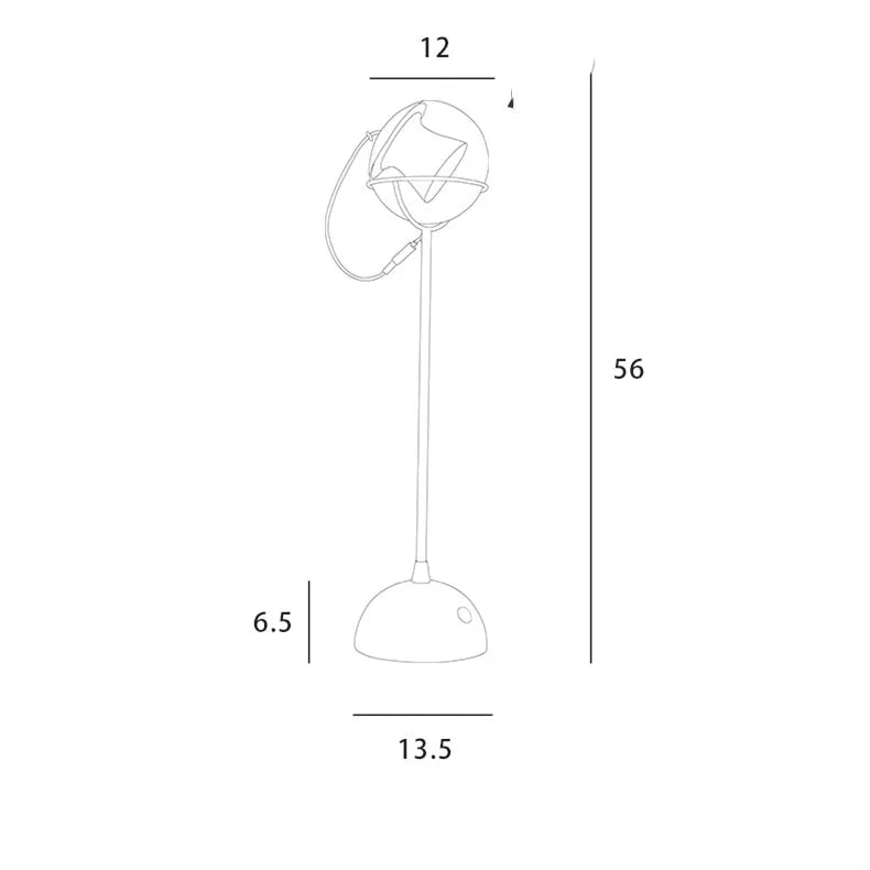Clear glass desk lamp with touch dimmer and LED light on a wooden table