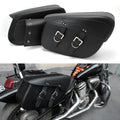 Motorcycle side box saddle bag in retro wind design with PU leather construction