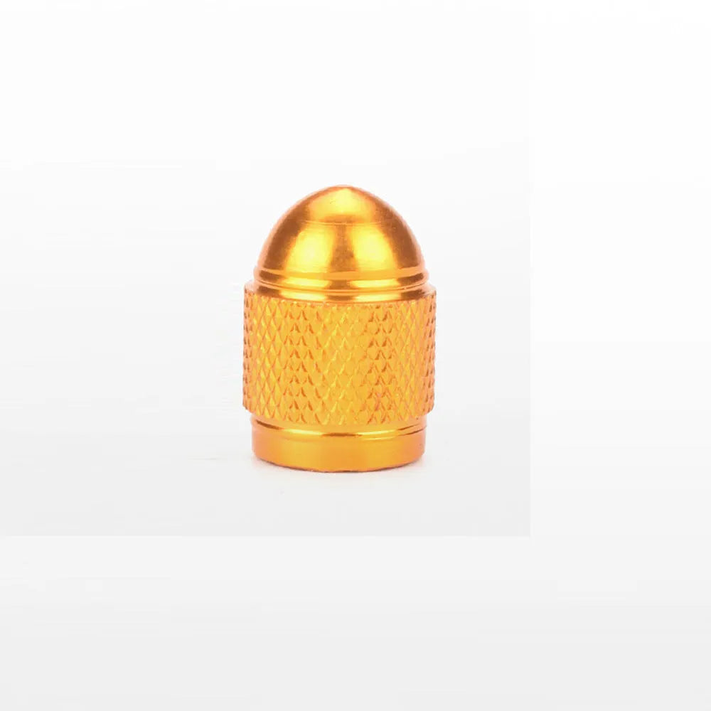 Aluminium mountain bike tyre valve dust cap with decorative beads and chain in multiple colours