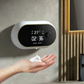Automatic wall-mounted foam soap dispenser with USB power cable and 500ml capacity reservoir