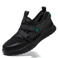 Men's grey anti-smash anti-puncture insulated safety shoes with rubber sole