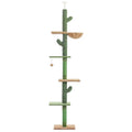 Cactus solid wood cat tree climbing frame with integrated scratch board measuring TT40x25x240cm