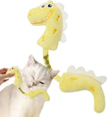 Four cat toys bundle including plush mouse, fish, bunny, and rope toy in pink, purple, or yellow colours