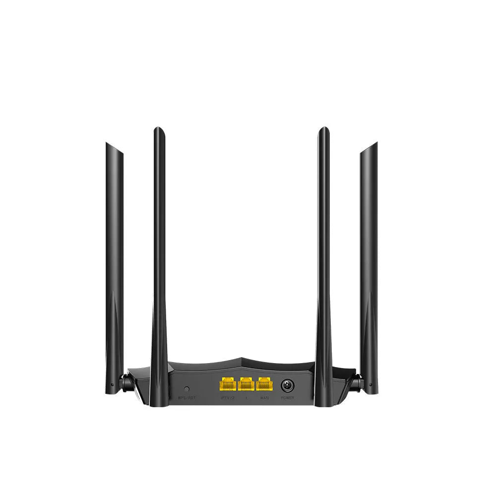 AC8 dual-band gigabit wireless router with three expansion slots showing 365mm length