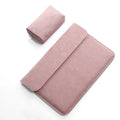 Fleece flanged laptop liner pack in black, green, grey, or pink, 11 to 15.6 inch size options