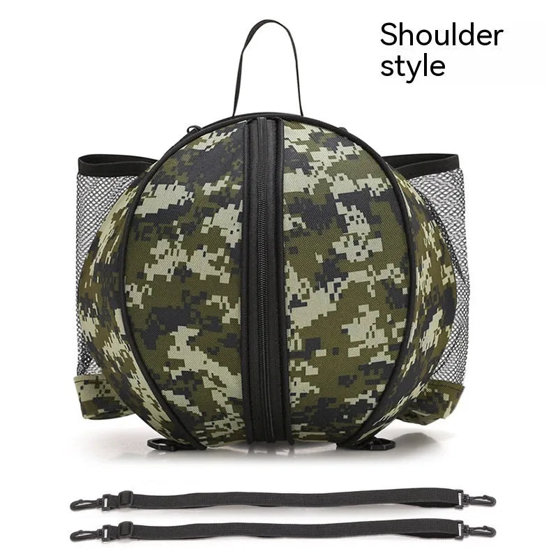 Oxford cloth basketball bag with 9L capacity in various colours and strap styles.